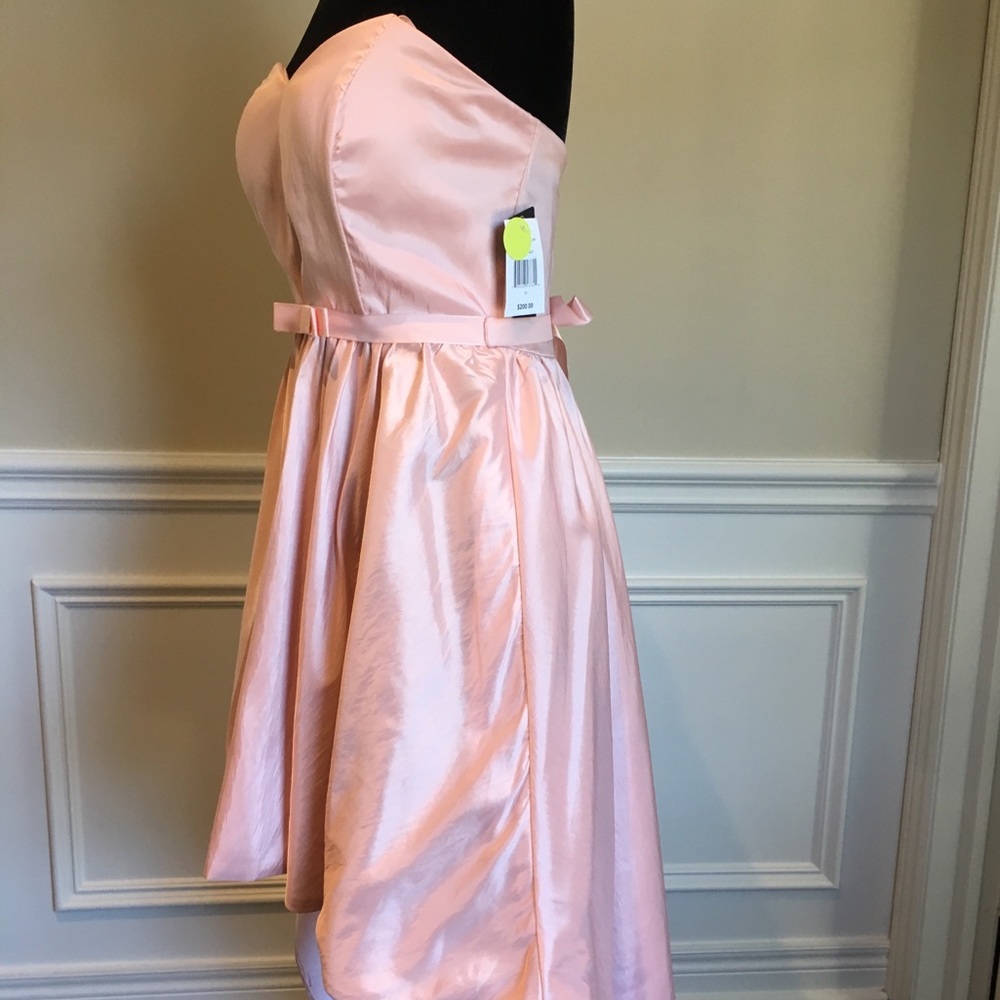 Long pink dress with floral open bottom (N…